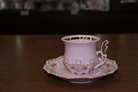 Cup and saucer for coffee, decor 0527