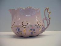 Pink porcelain - forget-me-not decor - cream pot