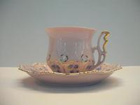  Coffee cup with souser, decor Lenka 0247p