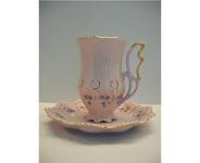 Cup for chocolate with soucer, decor 0247-p