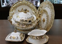 Dining set, decor FR gold