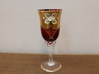 Glass for wine, smalt, garnet 2pc