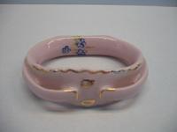 Pink porcelain - forget-me-not decor - small napkins ring